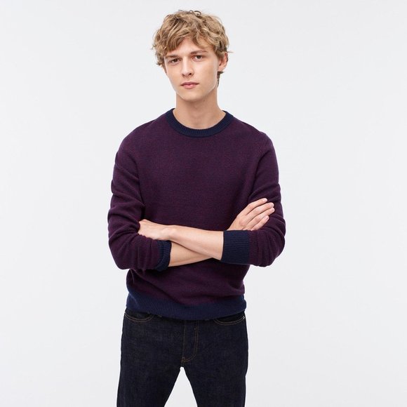 J. Crew Other - J. Crew Birds Eye Stitch Baseball Sweater Pullover